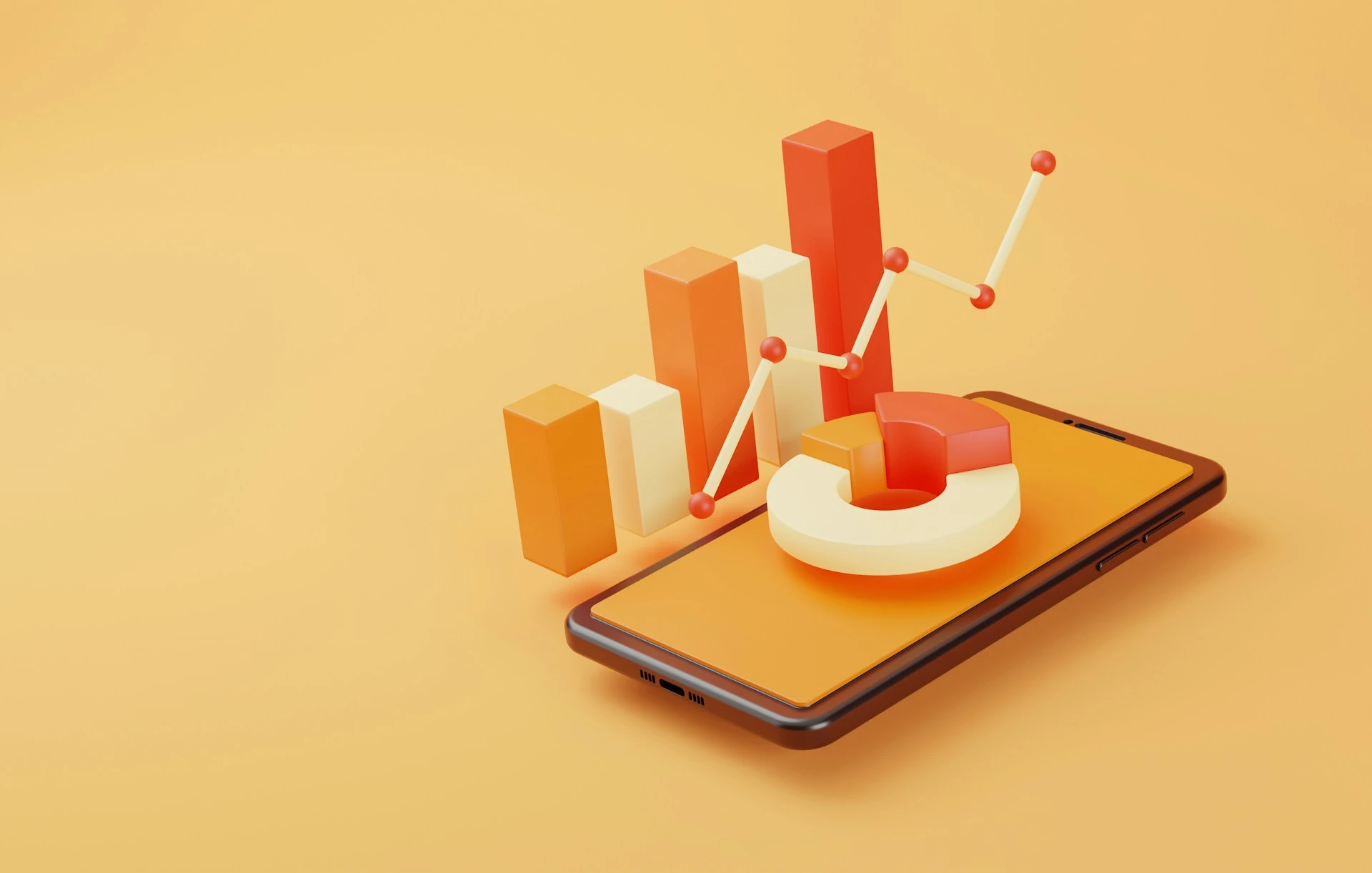 Orange and Yellow charts and graphs